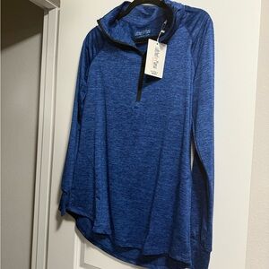 Latched Mama Blue Heathered Top